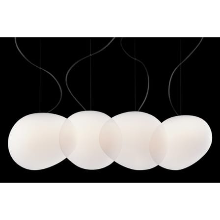 Suspension Gregg Grande verre blanc / L 47 cm - Ludovica+Roberto Palomba, 2008 - Foscarini
