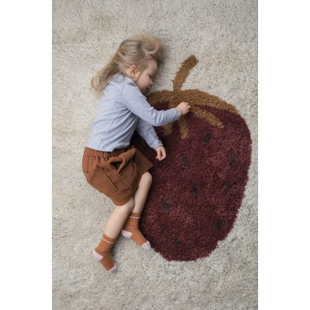 Tapis Fruiticana - Fraise  jaune rouge beige / Large - Tissé main - Ferm Living