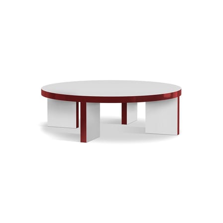 Tavolino Slice me nice corian rosso / Ø 90 x H 28 cm - Zanotta