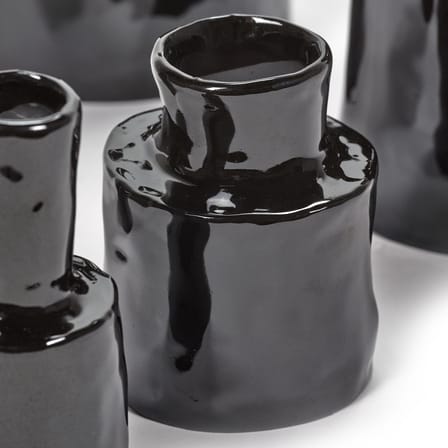 Vase Héléna 1 céramique noir / Ø 7 x H 9 cm - Mini - Serax