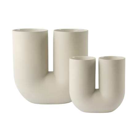 Vase Kink Large céramique beige / Earnest Studio, 2018 - H 39 cm - Muuto