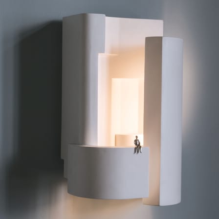 Wandleuchte Soul Story 5 stein weiß / LED - Gips - DCW éditions