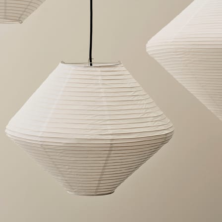 Abat-jour Paper Shade Diamond papier blanc / Ø 50 cm- Sans système électrique - Hay