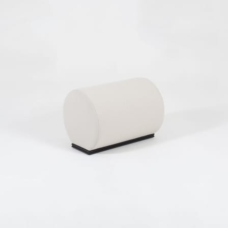 Banc rembourré Place des Petits Pères tissu gris Court par José Lévy / L 60 cm - Exclusivité Made In Design - Lelièvre Paris