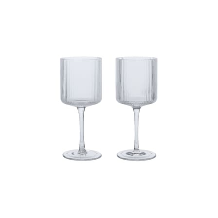 Bicchiere vino bianco Ripple vetro trasparente / Set di 2 - 26 cl - Ferm Living