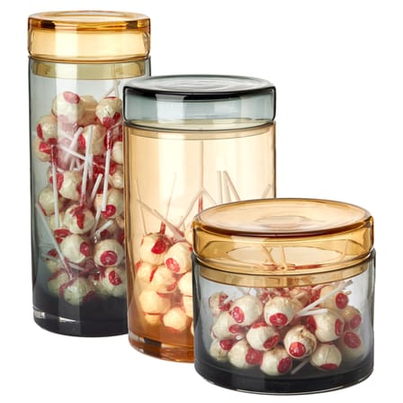 Set de 3 bocaux Large verre /  H 15 à 30.5 cm - Pols Potten