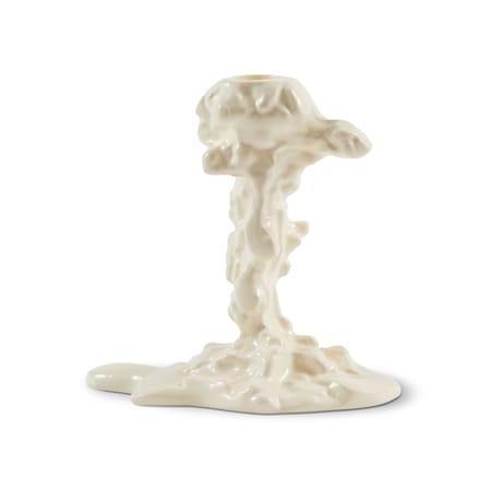 Bougeoir Drip Small métal blanc / H 14 cm - Pols Potten