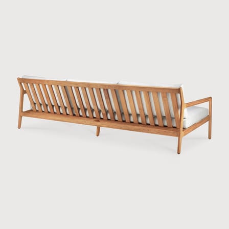 Canapé de jardin 3 places Jack Outdoor tissu bois blanc / L 265 cm - Teck - Ethnicraft