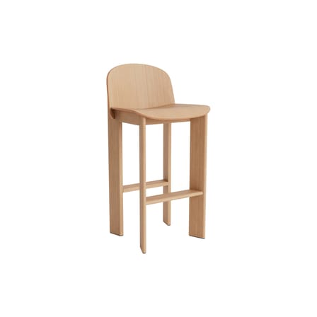 Chaise de bar Chisel 35 High bois naturel / H 75 cm - Hay