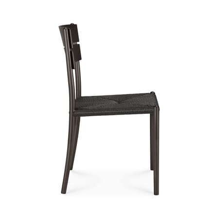 Chaise Elin métal marron / Assise corde - Ethnicraft