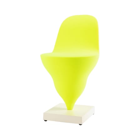 Chaise rembourrée Gelato tissu jaune - Moustache
