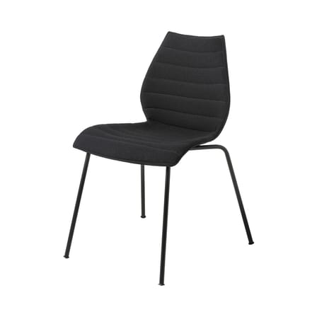 Chaise rembourrée Maui Soft tissu noir - Kartell