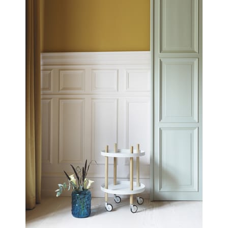 Block Dresser metal white natural wood / Ø 45 cm - Normann Copenhagen