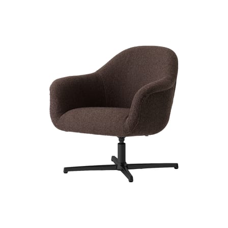 Fauteuil pivotant Harbour tissu marron - Audo Copenhagen