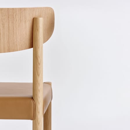 Gepolsterter Stuhl Pack 11 holz braun / Furnier-Rückwand - Hay