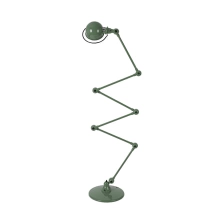 Lampadaire Loft Zigzag métal vert / 6 bras - H max 240 cm - Jieldé