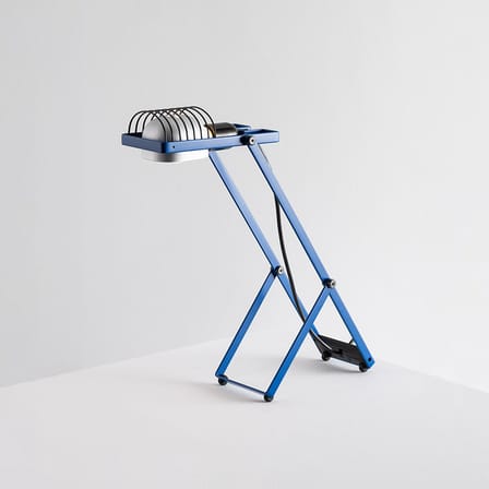 Lampe de table Sintesi métal bleu / Ernesto Gismondi, 1975 - Orientable - Artemide