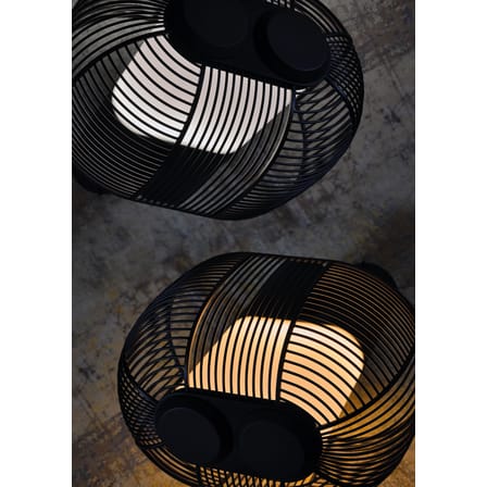 Lampe de table Yasuke LED métal noir / L 39,5 x H 43 cm - DCW éditions