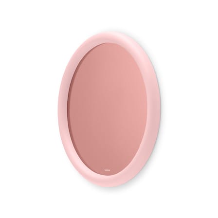 Miroir mural Mirage rose Halo / Verre coloré - Ø 60 cm - Fatboy