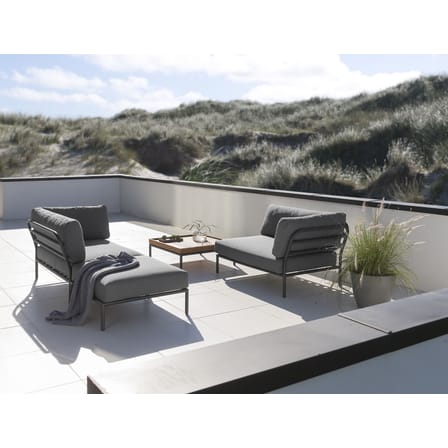 Pouf d'extérieur Level tissu beige / 81 x 81 cm - Houe