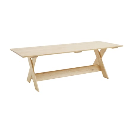 Crate Outdoor Rectangular table natural wood / Gerrit Rietveld, 1934 – 230 x 89.5 cm - Hay