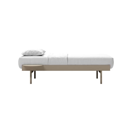 Letto per bambini evolutivo  metallo beige con comodino / Per materassi da 90 x 180 a 210 cm - MOEBE