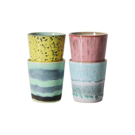 Tazzina da caffè 70s ceramics ceramica multicolore / Set di 4 - 23 cl - HK LIVING
