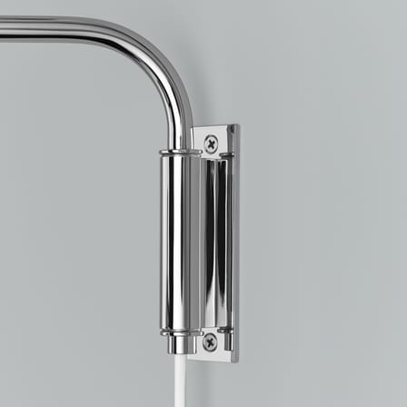 Applique avec prise Golden Bell A330S métal argent / Alvar Aalto, 1937 - Bras pivotant - ARTEK