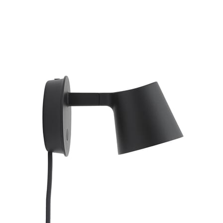 Applique avec prise Tip LED métal noir / Orientable - Variateur - Muuto