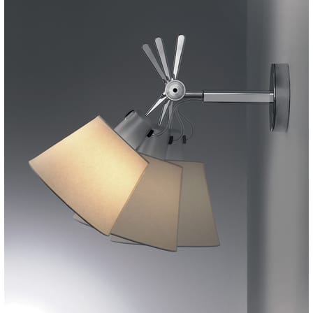 Applique Tolomeo métal papier beige / Ø 24 cm - Artemide