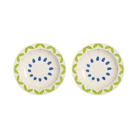 Set de 2 assiettes creuses Folk céramique / Ø 22.5 x H 3,5 cm - & klevering