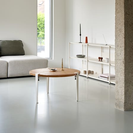  Base, legs metal white with vice clamp / H 43 cm - To create Coffee table or Bench - TIPTOE