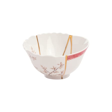 Bol Kintsugi céramique blanc / or fin - Seletti