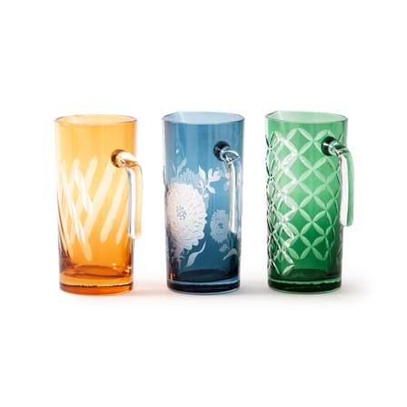Carafe Cutting verre vert / 1 Litre - Pols Potten