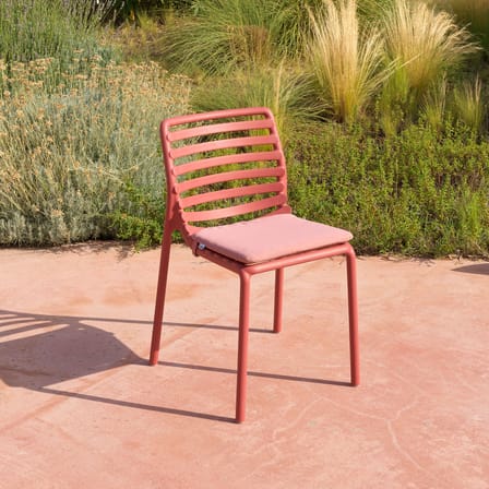 Lot de 6 chaises empilables Doga Bistrot rouge - NARDI