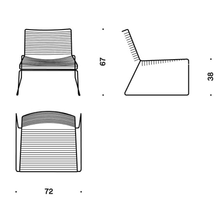 Fauteuil bas Hee métal noir - Hay