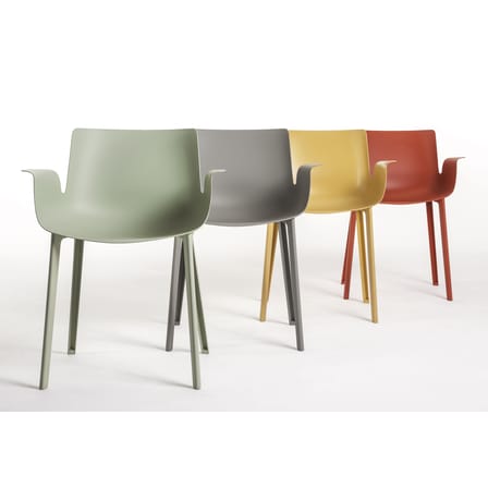 Fauteuil Piuma plastique gris - Kartell