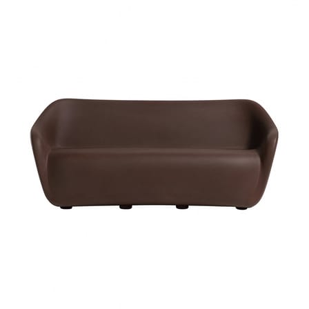 Gartensofa 2-Sitzer Reborn plastikmaterial braun / L 165 cm - 100% recycelt - Slide