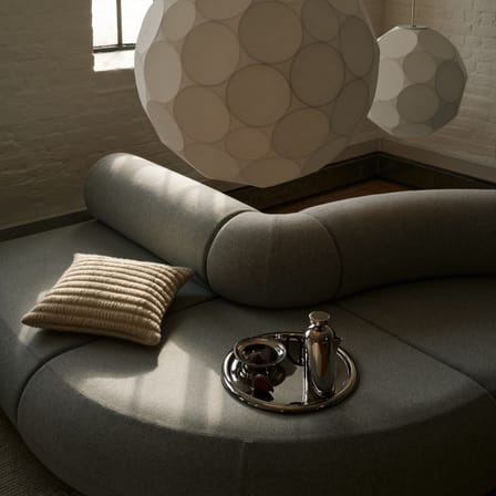 Kissen Ridge textil beige / 45 x 45 cm - handgewebt - Tom Dixon