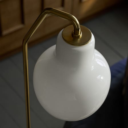 Lampadaire VL Ring Crown verre blanc / Réédition 1940 - Louis Poulsen