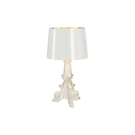 Lampe de table Bourgie Bianca plastique blanc or / H 68 à 78 cm - Ferruccio Laviani, 2004 - Kartell