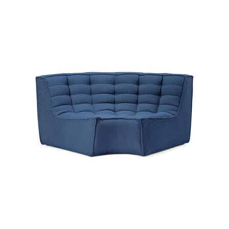 Divano d'angolo N701 tessuto blu / Modulo ad angolo arrotondato a 90° - L 120 cm - Ethnicraft