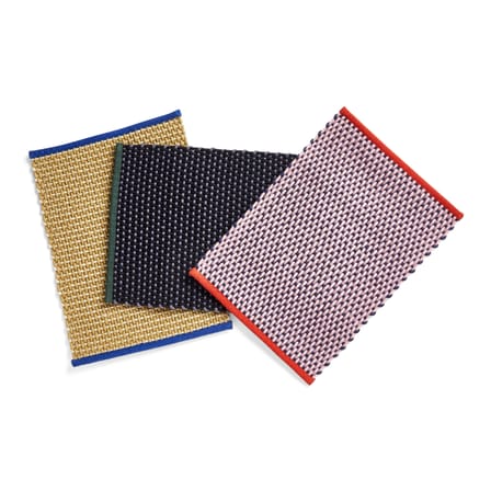 Rug textile yellow / Jute & wool - 50 x 70 cm - Hay