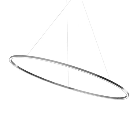 Suspension Ellisse Major LED métal or / 135 x 70 cm - Lumière vers le haut 2700K - Nemo