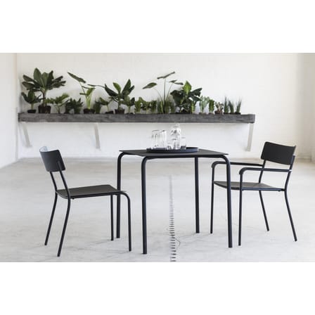 Table carrée August métal noir / Aluminium - 70 x 70 cm - Serax