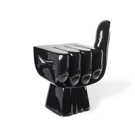 Table d'appoint Fist plastique noir / Pouf - 38 x 54 cm - Pols Potten
