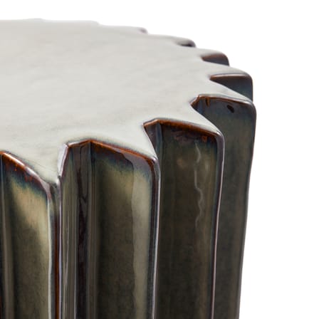 Table d'appoint Okra céramique bleu / Ø 34 x H 46 cm - POLSPOTTEN