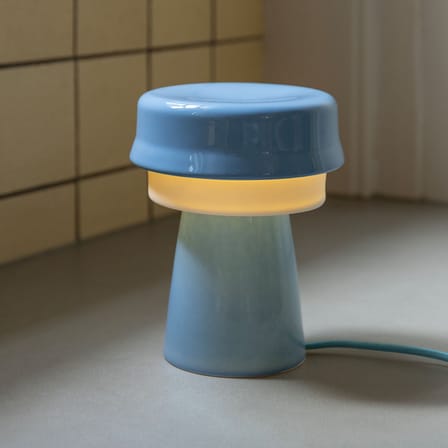 Hat Table lamp ceramic blue / Ø 16 x H 20 cm - & klevering