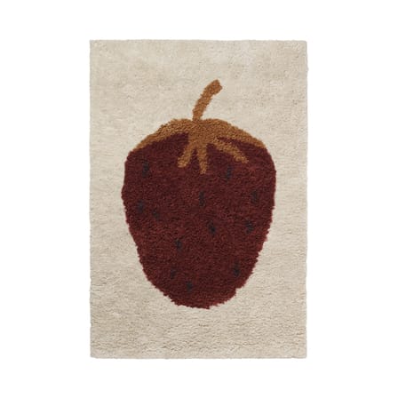 Tapis Fruiticana - Fraise  jaune rouge beige / Large - Tissé main - Ferm Living
