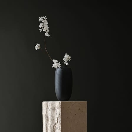 Vase Sunao Slim Mini céramique noir / Ø 16 x H 32 cm - 101 COPENHAGEN